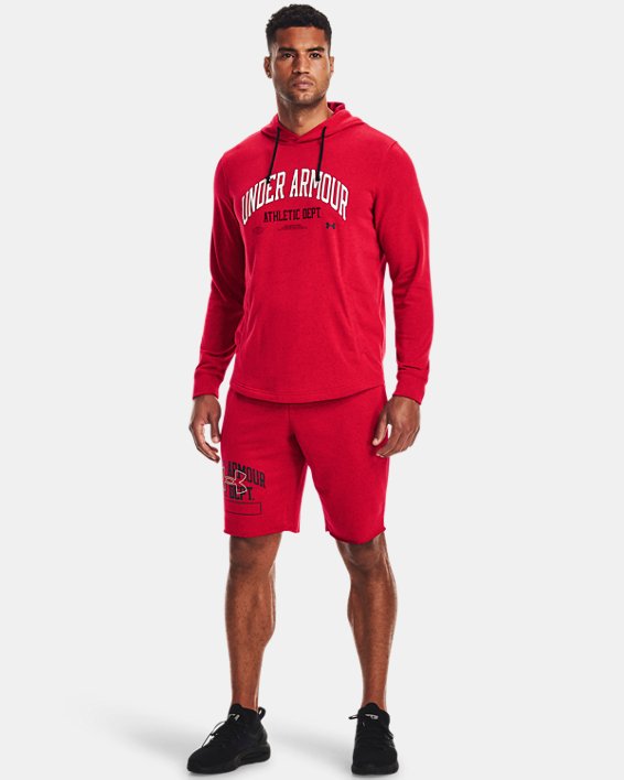 Herren UA Rival Athletic Department Hoodie aus French Terry, Red, pdpMainDesktop image number 2
